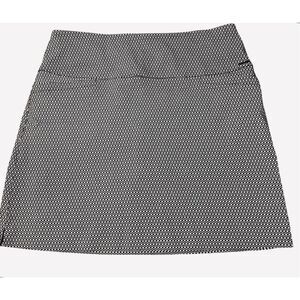 S.C.&Co. Geometric Print Black White Skort Size Large Athletic Stretch Pull-On